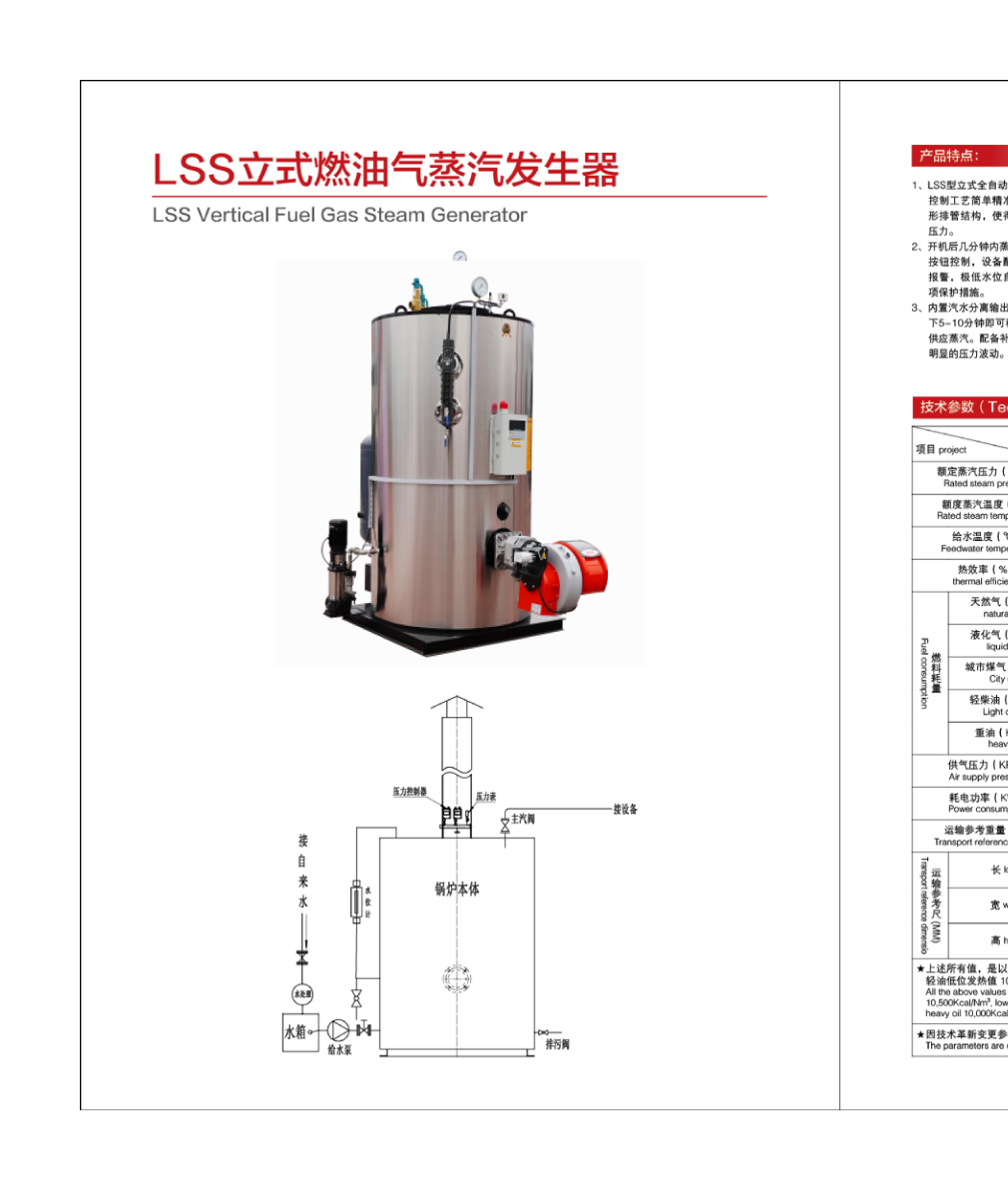 LSS Vertical Fuel Gas Steam Generator