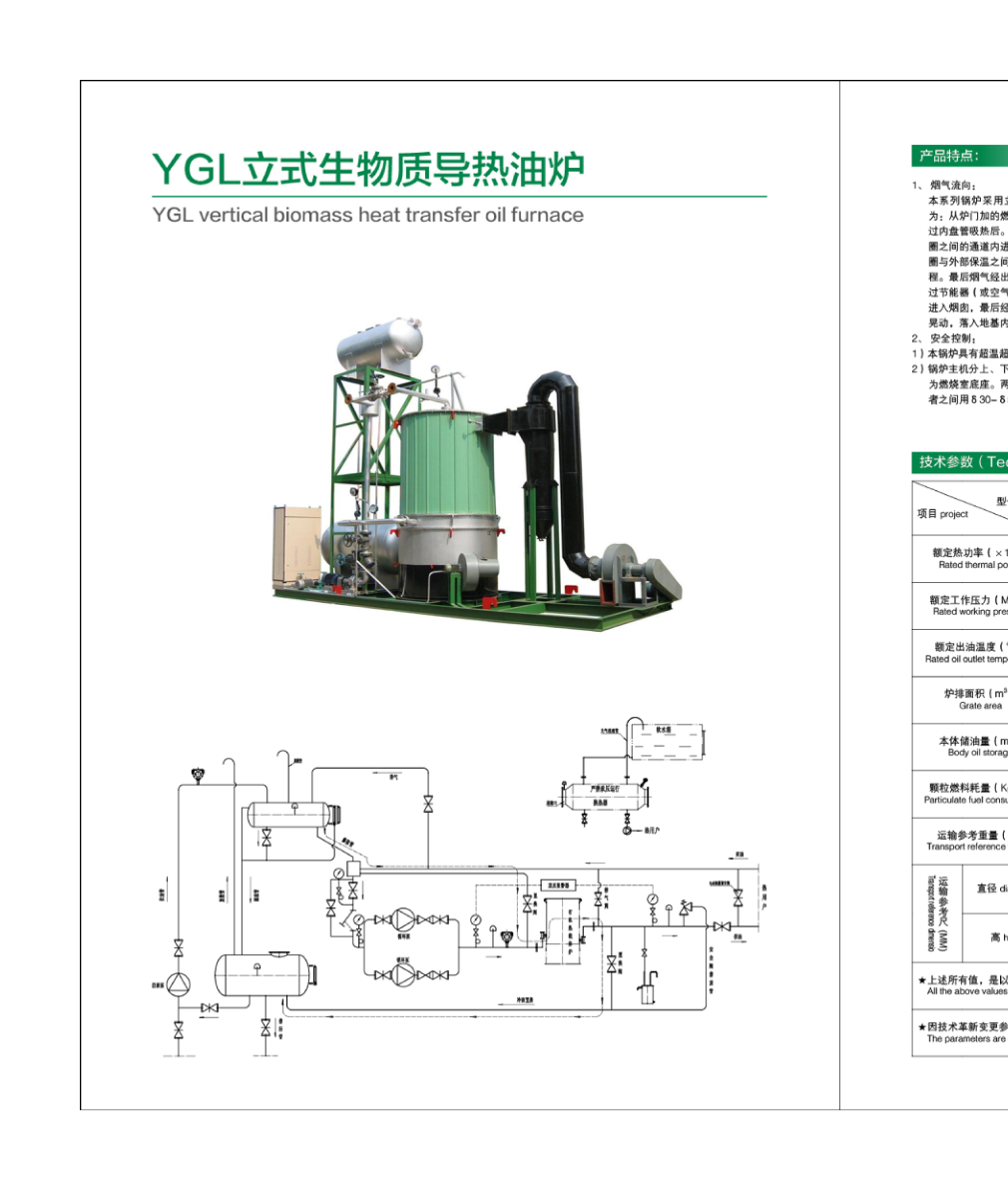 YGL Vertical Biomass Heat Transfer Oil Furnace