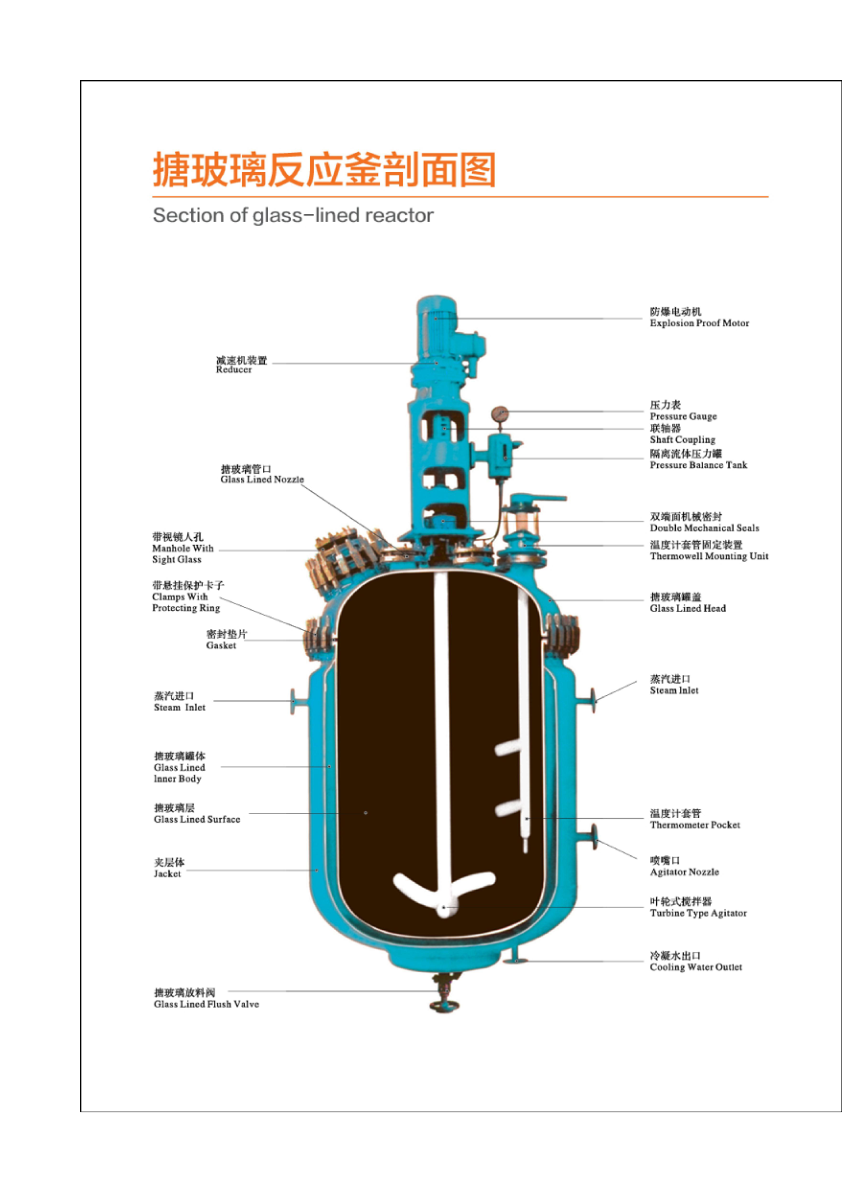 K Series Glass-Lined Reaction Tank